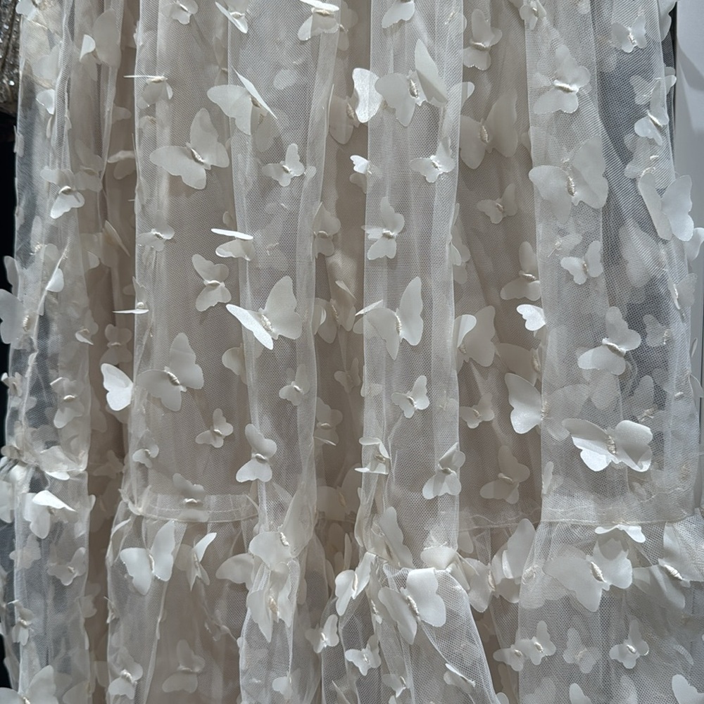 Alamour The Label Mariposa Strapless Cream Dress S - Picture 8 of 9